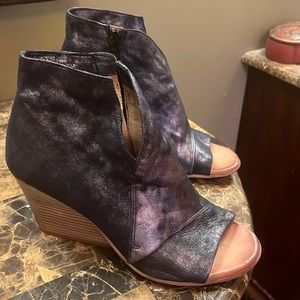Miz Mooz Authenic Leather Wedge Bootie- Size 41. EUC.